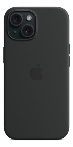 Capa Com Magsafe Para iPhone 15, Apple, Silicone, Preto
