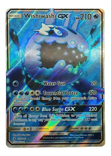 Carta Pokemon Wishiwashi GX Português 38/145 ou 63/236 Card