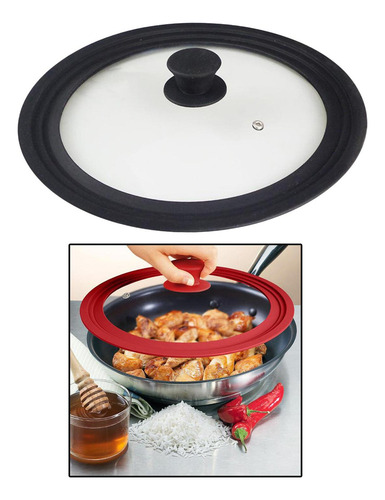 Qa1 Tapa De Vidrio De Silicona Universal 16 A 18 A 20cm