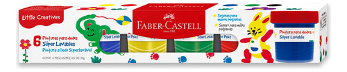 Pintura De Dedos Faber-castell Little Creatives X6 Colores Color Multicolor