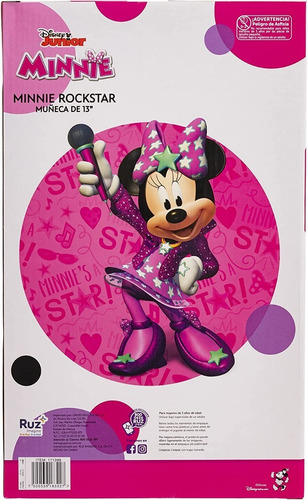 Muñeca Ruz Disney Junior Minnie Rockstar 33cm Edad 3