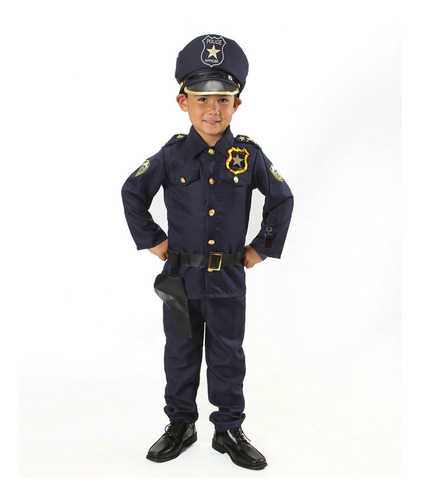 Disfraz Talla M 6-8 Para Niño De Oficial De Policía