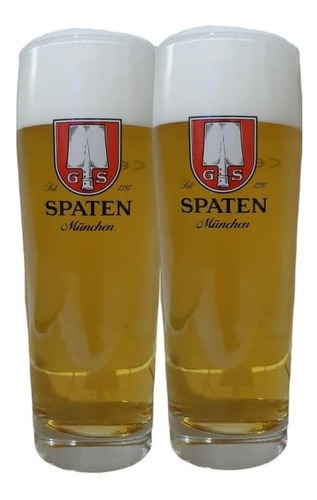2 Vaso Pinta Cerveza Spaten Munchen Original Alemania Rastal