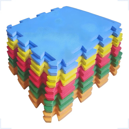 Tatame de Encaixe para Bebê Liquida Tatames em Eva 10 Peças 50x50 cm Colorido