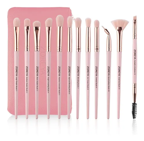 Zoreya Juego De Brochas De Maquillaje Para Ojos, 12 Pinceles
