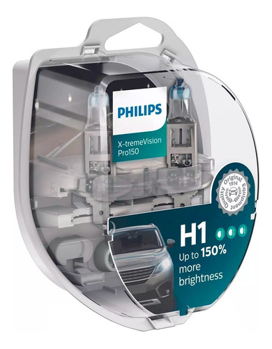 Kit 2 Lampara H1 Philips Xtreme Vision Pro +150% 12v 55w