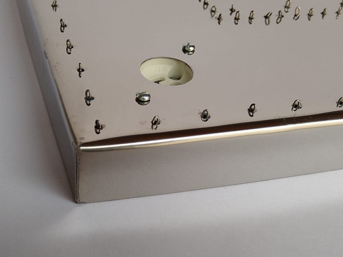 Base De Aço Inox 30cm Kyoto 128 Furos Montagem Lustres