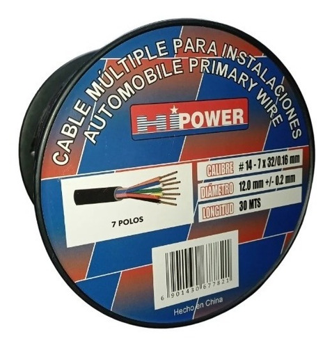 Cable Multiple Para Instalacion 14ga 2 Vias X 1 Metro