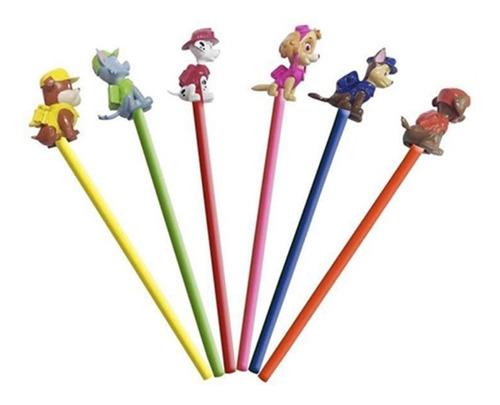 Paw Patrol Figura Para Lapiz 5 Cm Spin Master C/12pzas Sorp.