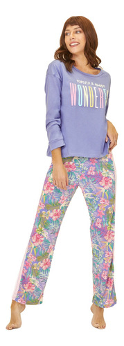 Pijama Otoño Invierno Modal Combinado So Pink 