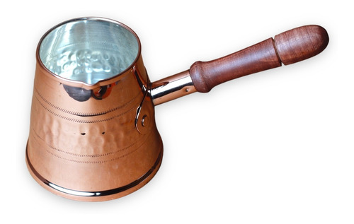 Imagen 4 de 4 de Cafetera Turca De Cobre Grande 340 Cc Artesanía Chilena