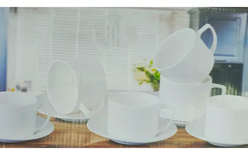 Juegos De Tazas Blancas 12 Pzas