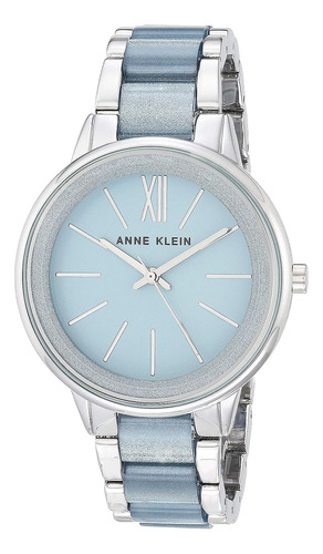 Reloj De Pulsera Anne Klein De Resina Para Mujer, Color Azul