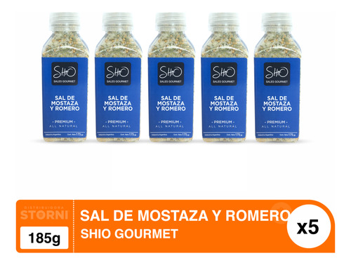 Sal De Romero Y Mostaza Pack X5u Shio Gourmet Por Mayor