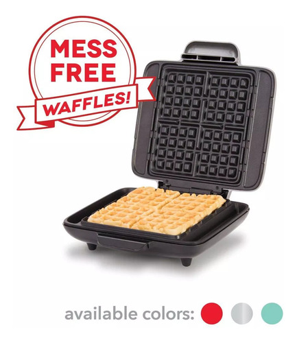 Waflera Dash Grande Cuadrada 4 Waffles 2 Tiras Antiadherente
