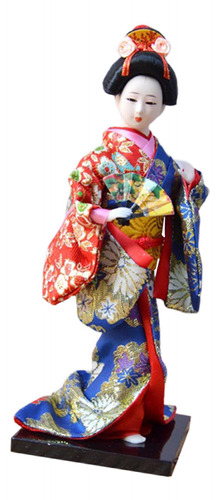 Muñeca Japonesa Geisha Kimono, Muñeca Oriental Decorativa
