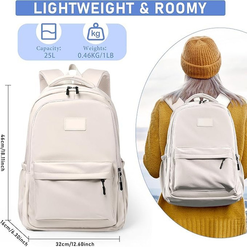 Mochila Para Ordenador Portátil, Mochila De Viaje, Mochila Impermeable,mochilas Para Hombres Y Mujeres Para Estudio, Viajes, Trabajo (casual, Negro,