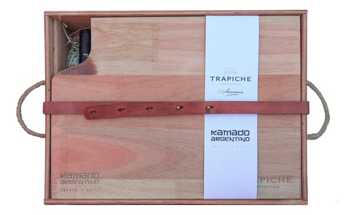 Set Kamado Argentino Vino Trapiche Medalla Malbec