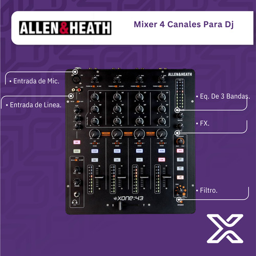 Mixer 4 Canales Para Dj Profesional Allen & Heath Xone43