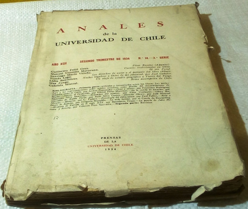 Anales De La Universidad De Chile. Año Xcii.