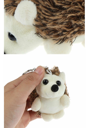 Llavero Peluche Felpa Erizo Puerco Espín Tierno Kawaii