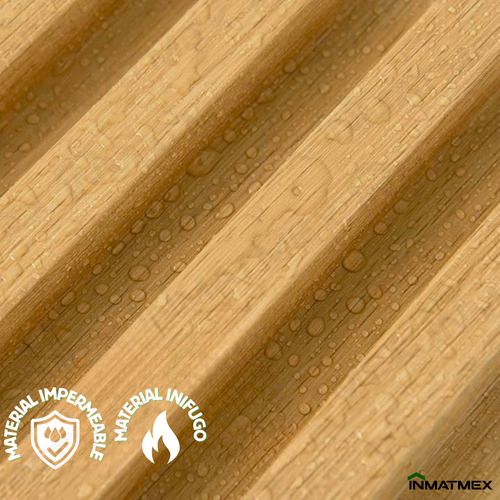Panel Lambrin Madera Wpc 12 Pzs 1mx16cm Inmatmex