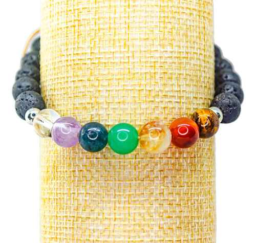 Pulsera 7 Chakras Con Plata