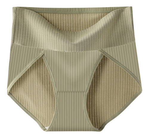 Ropa Interior De Algodón De Cintura Alta Casual Para Mujer,