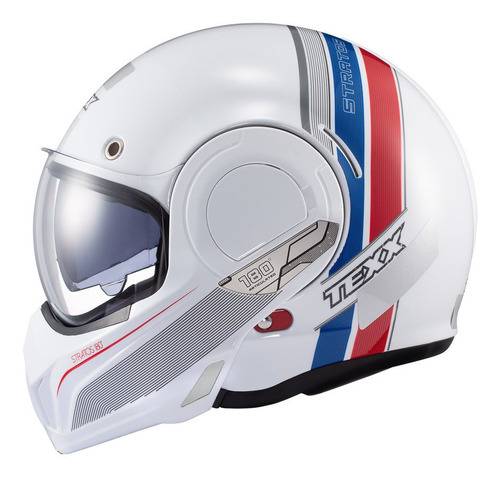 Capacete Texx Stratos Articulado 180 Robocop Cores Da Bmw Gs Cor Branco Desenho Solid Tamanho do capacete 58