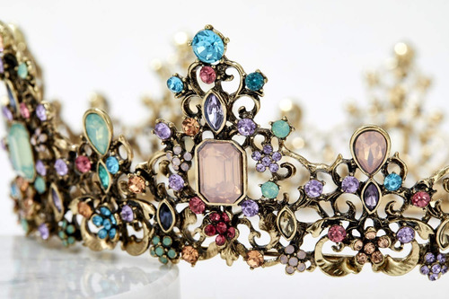 Corona De Reina Barroca Diamantes De Imitación Para Mujer