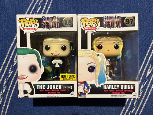 Funko Pop Suicide Squad Joker Teixido Hot Topic Harley Quinn