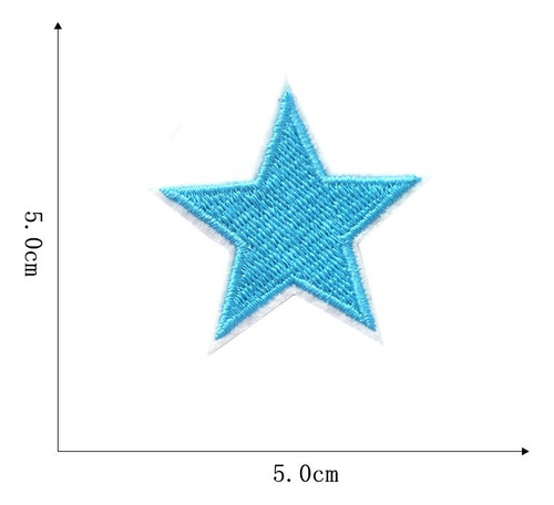 Rose Red Five-pointed Star Cloth Stickers -8# - 5-pointed
