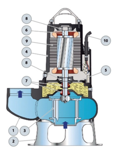 Bomba Submersível 3cv Passagem De Sólidos Trif Pedrollo 220v