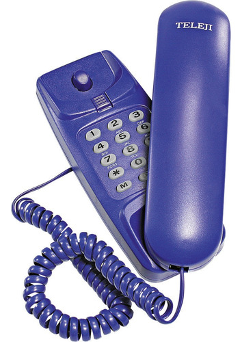 Telefone Gôndola Com Bloqueador Colorido Kxt3026x Teleji Cor Azul