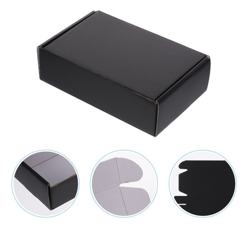 Caja De Avión De Color Negro, Papel Corrugado, 10 Unidades