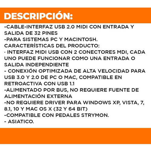 Imagen 2 de 12 de Cable Interfaz Esi-audio Midimate Ex Midi-usb