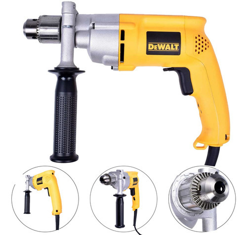 Furadeira de Impacto Dewalt, Modelo DW245, Potência de 600W e Tripla Redução de Engrenagens, Ideal para Marceneiros e Serralheiros, 220V