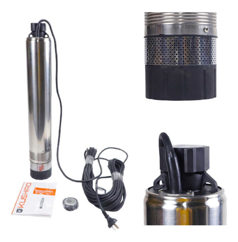 Imagen 6 de 10 de Bomba Sumergible 1.1 Hp 52 Mt 5100 L/h Pozo Agua Riego