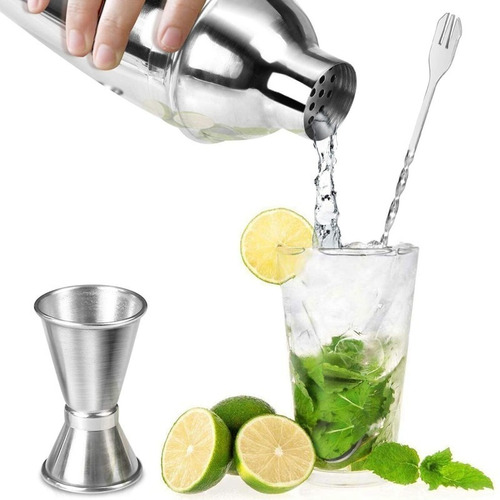 Imagen 5 de 8 de Juego De Coctelera Inoxidable Profesional Para Bar 8 Piezas