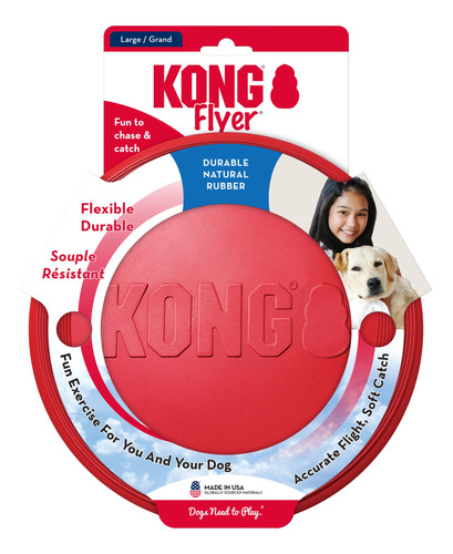 Juguete Para Perro Kong Flayer Grande Para Entrenamiento 