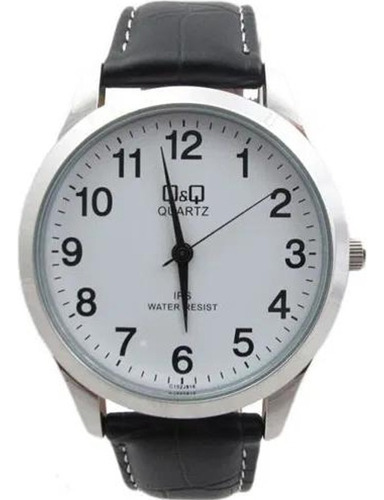 Reloj Q&q Hombre C152j816y Correa Negra Color de la correa Negro Color del bisel Plateado Color del fondo Blanco qz00j301y