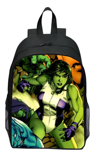 Mochila Hake She-hulk Para Mujer, Mochila Dominante De Dibuj