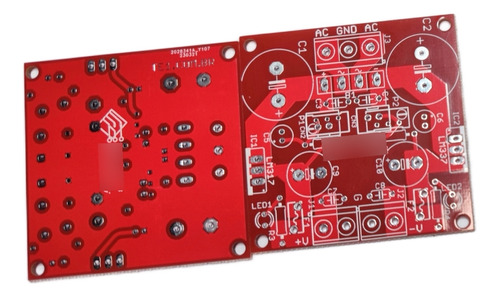 Placa Lisa Fonte Alimentação Simétrica Ajustável Lm317 Lm337