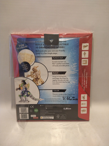 Dragonzord Sebans Power Rangers 3d Wood Model And Poster