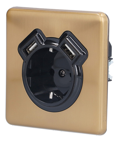 Wall Outlet Socket European Retro Bronze Flame Retardant
