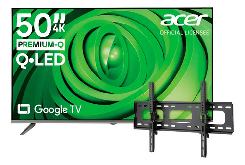Smart TV Acer 50" QLED 4K con Google TV, Dolby Audio y Soporte de Pared Incluido
