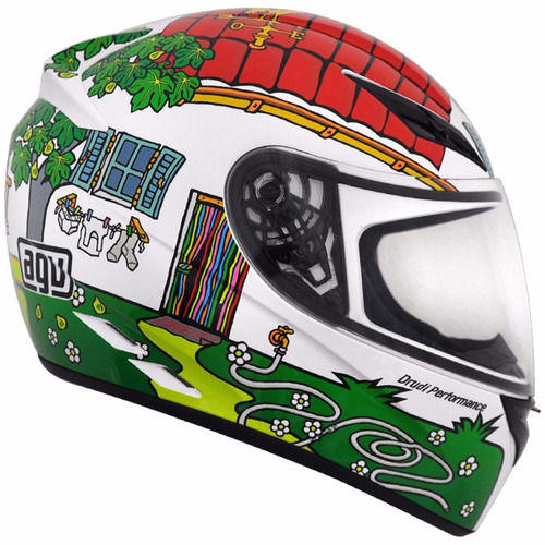 Capacete Motoqueiro Agv K3 Valentino Rossi 46 House Pista