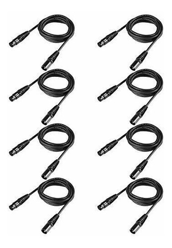 Neewer 8 Pack 6.5 Pies /2 Metros Dmx Stage Light Cable