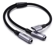 Comprar Adaptador Splitter Tipo C A 2audífonos 3.5mm Divisor 2hembra