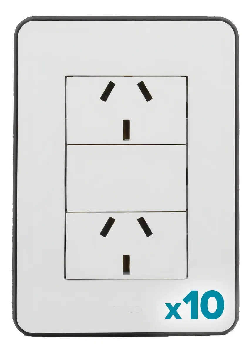 Llave De Luz Jeluz Mito Toma Doble 10a Facil De Instalar X10